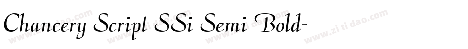 Chancery Script SSi Semi Bold字体转换